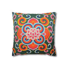 Load image into Gallery viewer, Tibetan Tradition Printing Spun Polyester Square Pillow Case
