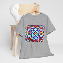 Load image into Gallery viewer, Tibetan Flower Pattern Printing T-shirt Unisex Heavy Cotton Tee
