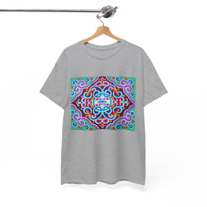 Tibetan Vintage Pattern printing T-shirt Unisex Heavy Cotton Tee