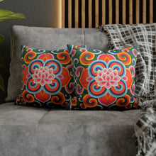 Load image into Gallery viewer, Tibetan Tradition Printing Spun Polyester Square Pillow Case
