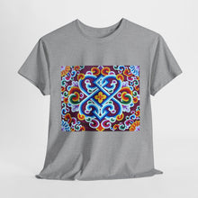 Load image into Gallery viewer, Tibetan Flower Pattern Printing T-shirt Unisex Heavy Cotton Tee
