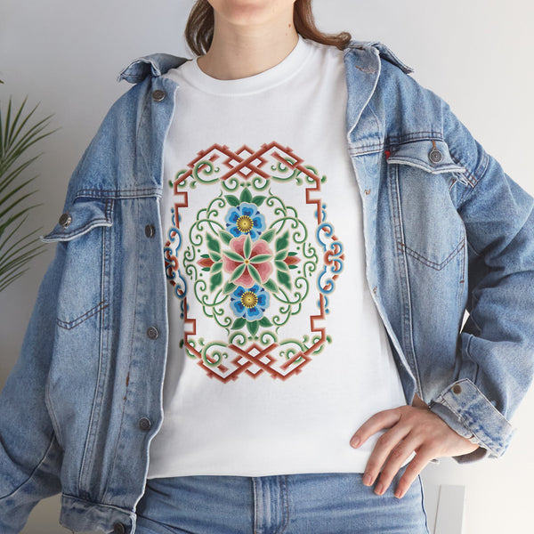 Tee Tibetan Traditional Pattern Styles Unisex Heavy Cotton