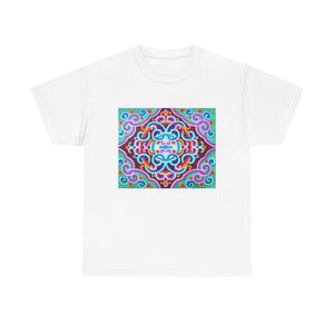 Tibetan Vintage Pattern printing T-shirt Unisex Heavy Cotton Tee