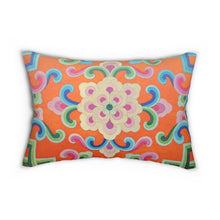 Load image into Gallery viewer, Tibetan Tradition Pattern Printing Spun Polyester Lumbar Pillow
