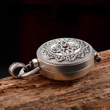 Load image into Gallery viewer, Silver Vintage Gawu Box Amulet Necklace Pendant Handmade Sweater Chain
