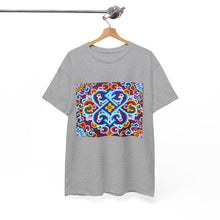 Load image into Gallery viewer, Tibetan Flower Pattern Printing T-shirt Unisex Heavy Cotton Tee
