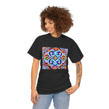 Load image into Gallery viewer, Tibetan Flower Pattern Printing T-shirt Unisex Heavy Cotton Tee
