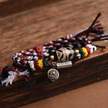 Load image into Gallery viewer, Tibetan Handwoven Bracelet Hand Rope Cultural and Fashionable Simple Buddha Bead Bracelet
