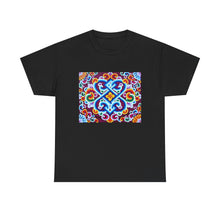 Load image into Gallery viewer, Tibetan Flower Pattern Printing T-shirt Unisex Heavy Cotton Tee
