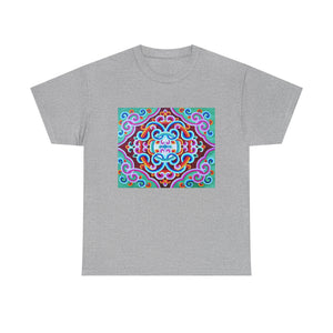 Tibetan Vintage Pattern printing T-shirt Unisex Heavy Cotton Tee