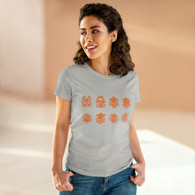 Load image into Gallery viewer, Eight Tibetan Treasures Printing Women&#39;s Midweight Cotton Tee

