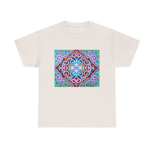 Tibetan Vintage Pattern printing T-shirt Unisex Heavy Cotton Tee