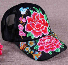 Load image into Gallery viewer, National characteristic thin mesh hat breathable cool hat embroidered casual Sun hat in summer women&#39;s Baseball cap
