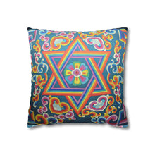 Load image into Gallery viewer, Tibetan Tradition Pattern Printing Spun Polyester Square Pillow Case
