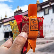 Load image into Gallery viewer, Tibetan Traditional Cloth Bag Amulet, Horse Head Ming King, Great White Umbrella Cover, Buddha Mother, Tara, etc
