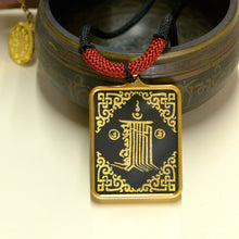 Load image into Gallery viewer, Hand-painted Tibetan Rnam-bcu Dbang-ldan Small Thangka Necklace
