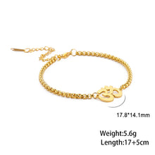 Load image into Gallery viewer, Dawapara Om Ohm Aum Charm Spiritual Pendant Stainless Steel Bracelet Yoga Jewelry Meditation Buddhist Spiritual Amulet
