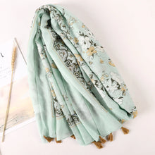 Load image into Gallery viewer, Cotton Scarf Women Large Shawls Pashmina Muslim Hijab Foulard Design Print Lady Beach Stole Head Scarves
