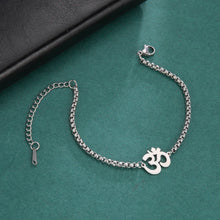 Load image into Gallery viewer, Dawapara Om Ohm Aum Charm Spiritual Pendant Stainless Steel Bracelet Yoga Jewelry Meditation Buddhist Spiritual Amulet
