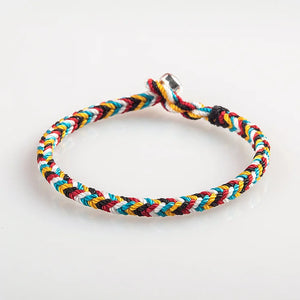 Handmade Tibetan Bracelet Colorful Thread Good Lucky Charm Rope Bracelet & Bangles For Women Men Knots Red Thread Bracelets