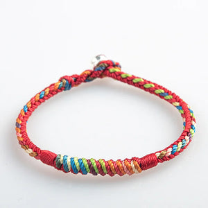 Handmade Tibetan Bracelet Colorful Thread Good Lucky Charm Rope Bracelet & Bangles For Women Men Knots Red Thread Bracelets