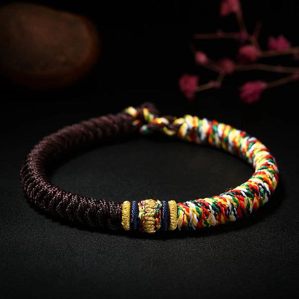 Handmade Tibetan Bracelet Colorful Thread Good Lucky Charm Rope Bracelet & Bangles For Women Men Knots Red Thread Bracelets