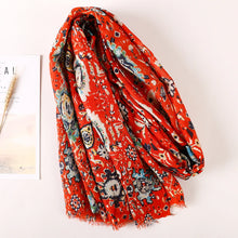 Load image into Gallery viewer, Cotton Scarf Women Large Shawls Pashmina Muslim Hijab Foulard Design Print Lady Beach Stole Head Scarves
