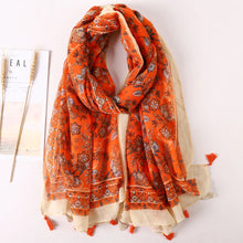 Load image into Gallery viewer, Cotton Scarf Women Large Shawls Pashmina Muslim Hijab Foulard Design Print Lady Beach Stole Head Scarves
