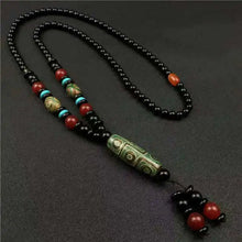 Load image into Gallery viewer, Healing Jewelry Natural Tibetan Dzi Agates Pendant Necklace Nine Eyes Guanyin Ruyi Dragon Agat Stone Necklace for Women Men
