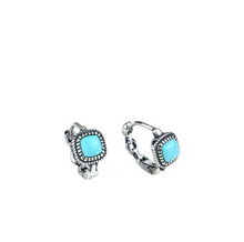 Load image into Gallery viewer, Ethnic Style High Value Light Luxury Bohemian Style Niche Design Red and Green Stone Double Earrings Ear Buckle Tibetan Style
