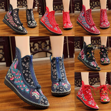 Load image into Gallery viewer, Flat-bottomed Spring and Summer Single-boot Ethnic Embroidered Shoes
