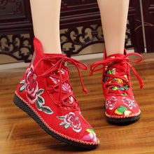 Load image into Gallery viewer, Flat-bottomed Spring and Summer Single-boot Ethnic Embroidered Shoes
