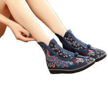 Load image into Gallery viewer, Flat-bottomed Spring and Summer Single-boot Ethnic Embroidered Shoes
