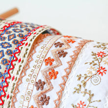 Load image into Gallery viewer, Vintage Ethnic Style Cotton and Linen Embroidery Floral Garland Pattern Fabric Lace Exquisite Headband Bohemian Headdress Head Buckle
