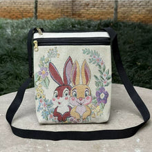 Load image into Gallery viewer, Woven Flower Cloth Bags, Retro Mobile Phone Change Bags, Two-layer Black Belts
