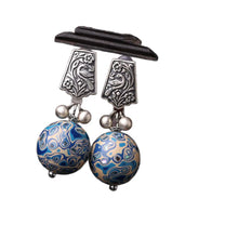 Load image into Gallery viewer, Large Lacquer Beads, Screw Earrings, Gifts, National Style Temperament Earrings, Exaggerated Women's Earrings, Light Luxury, High-end National Style Earrings

