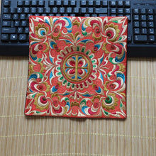 Load image into Gallery viewer, Ethnic Style Embroidery Placemat Yi Fabric Embroidery Heat Insulation Mat Tea Square Mat Table Coffee Table Anti-scalding and Non-slip Mat
