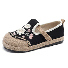 Load image into Gallery viewer, Elegant Embroidered Linen Shoes 2026 Spring New Cotton and Linen Shoes, Breathable and Comfortable Ethnic Style Women's Shoes
