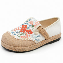 Load image into Gallery viewer, New Ethnic Style Flower Sea Embroidery Shallow Mouth Single Shoes, Original Craftsmanship Casual One-pedal Women&#39;s Shoes
