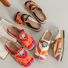 Load image into Gallery viewer, New Embroidered Cloth Shoes Flat-bottomed Casual Fabric Slippers Cloth Shoes Casual Bag Head Cloth Shoes Women
