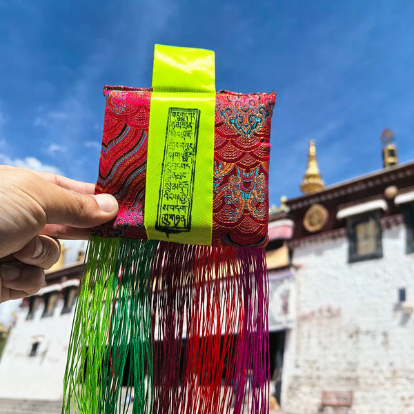 Tibetan Traditional Cloth Bag Amulet, Horse Head Ming King, Great White Umbrella Cover, Buddha Mother, Tara, etc