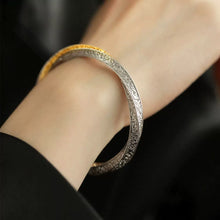 Load image into Gallery viewer, 925 Silver Retro New Color Matching Tang Grass Pattern Mobius Bracelet Ethnic Style Female Niche Design High Sense
