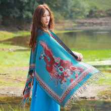 Load image into Gallery viewer, Retro Ethnic Grassland Tibet Blanket Shawl Thick Scarf
