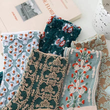 Load image into Gallery viewer, Socks Women's Court Style Retro Medium Tube Socks Three-dimensional Relief Autumn and Winter Women's Socks Floral Literary High Stockings Cotton
