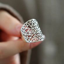 Load image into Gallery viewer, 925 Silver Retro New Hollow Pattern Vine Ring Opening Adjustment Women's Niche Design High Sense

