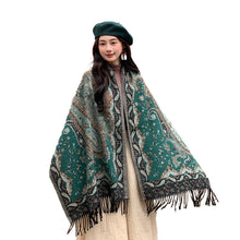 Load image into Gallery viewer, New Tibetan Scarf Female Shawl Retro Cashew Poncho Scarf
