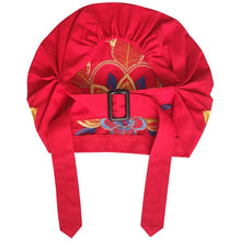 Load image into Gallery viewer, Ethnic Style Embroidered Headscarf Hat Single-layer Small Hat Thin Headgear Hat
