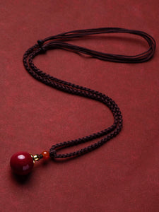 Gawu Box Built-in Prajnaparia Sutra Hollow Pendant Necklace Women's Ornament