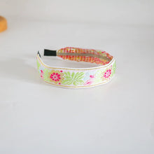 Load image into Gallery viewer, Vintage Ethnic Style Cotton and Linen Embroidery Floral Garland Pattern Fabric Lace Exquisite Headband Bohemian Headdress Head Buckle
