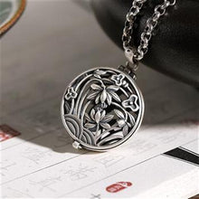 Load image into Gallery viewer, Platinum Plated Pendant Ga Wu Box for Women&#39;s Hollow Lotus Vintage Personalized Fragrant Bag,  Collar Chain, Sweater Chain, Hanging Decoration
